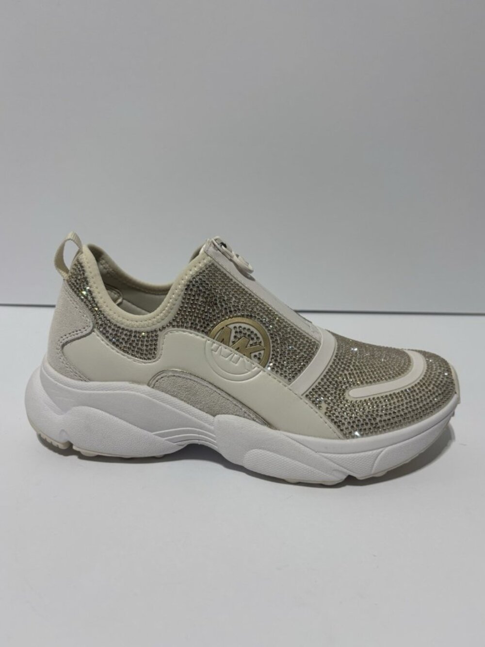 Michael Kors Womenโs Sami Zip Trainer Sneakers, Size 7.5 M